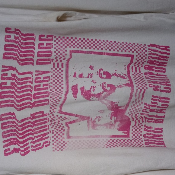 Women's Snoop Doggy Dogg LBC long sleeve pink white T-shirt 👕 Sm - Picture 2 of 5